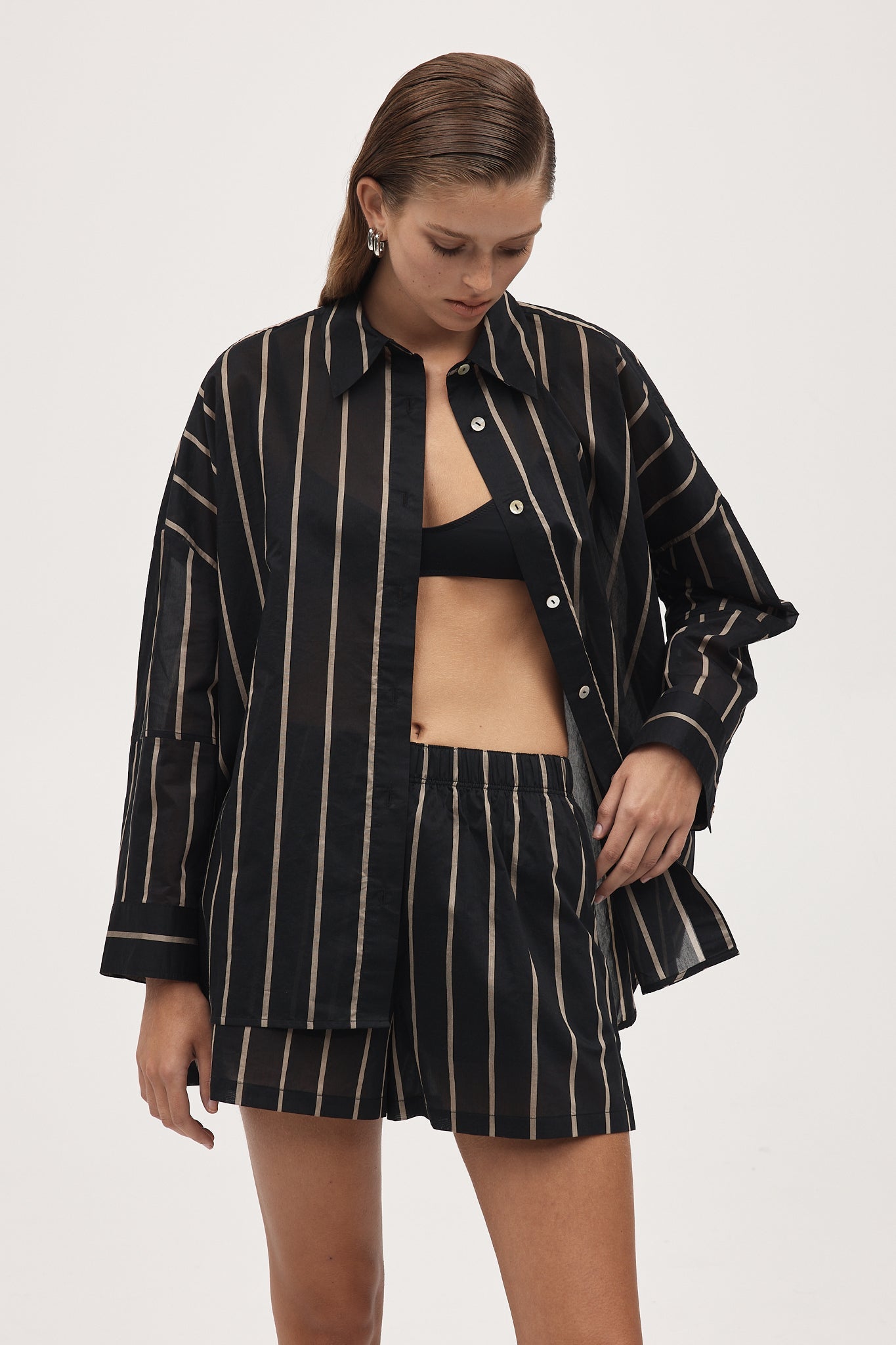 Edie Shirt Black Stripe