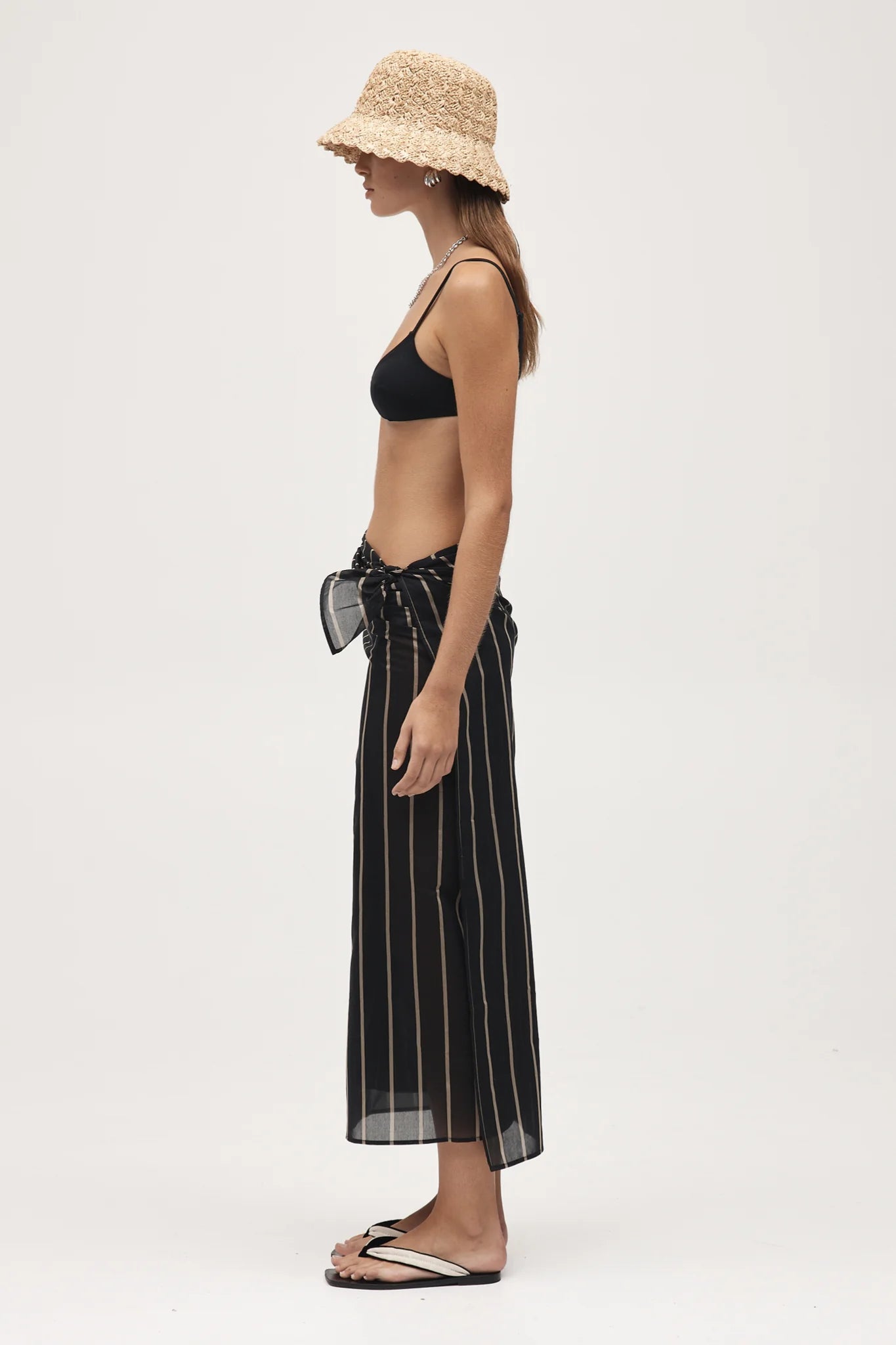 Hattie Sarong Black Stripe