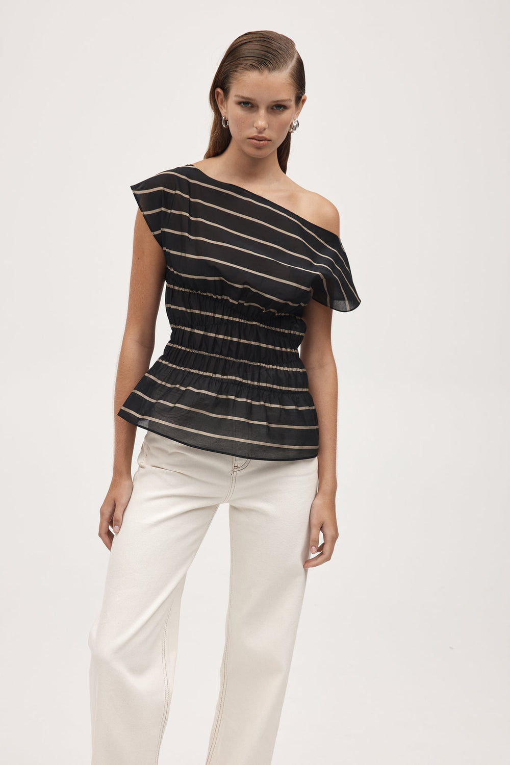 Aida Top Black Stripe