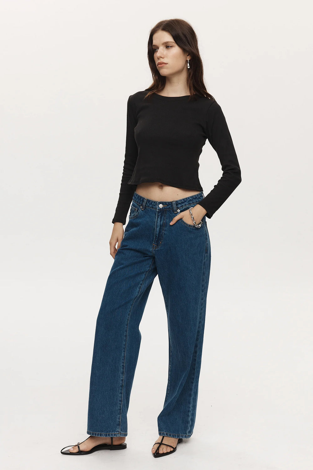 Wide Leg Jeans Heritage Blue