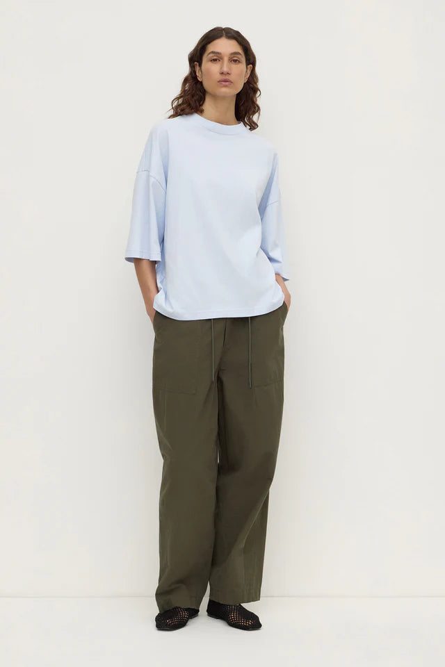 Assembly Label Max Cotton Oversized Tee Powder Blue