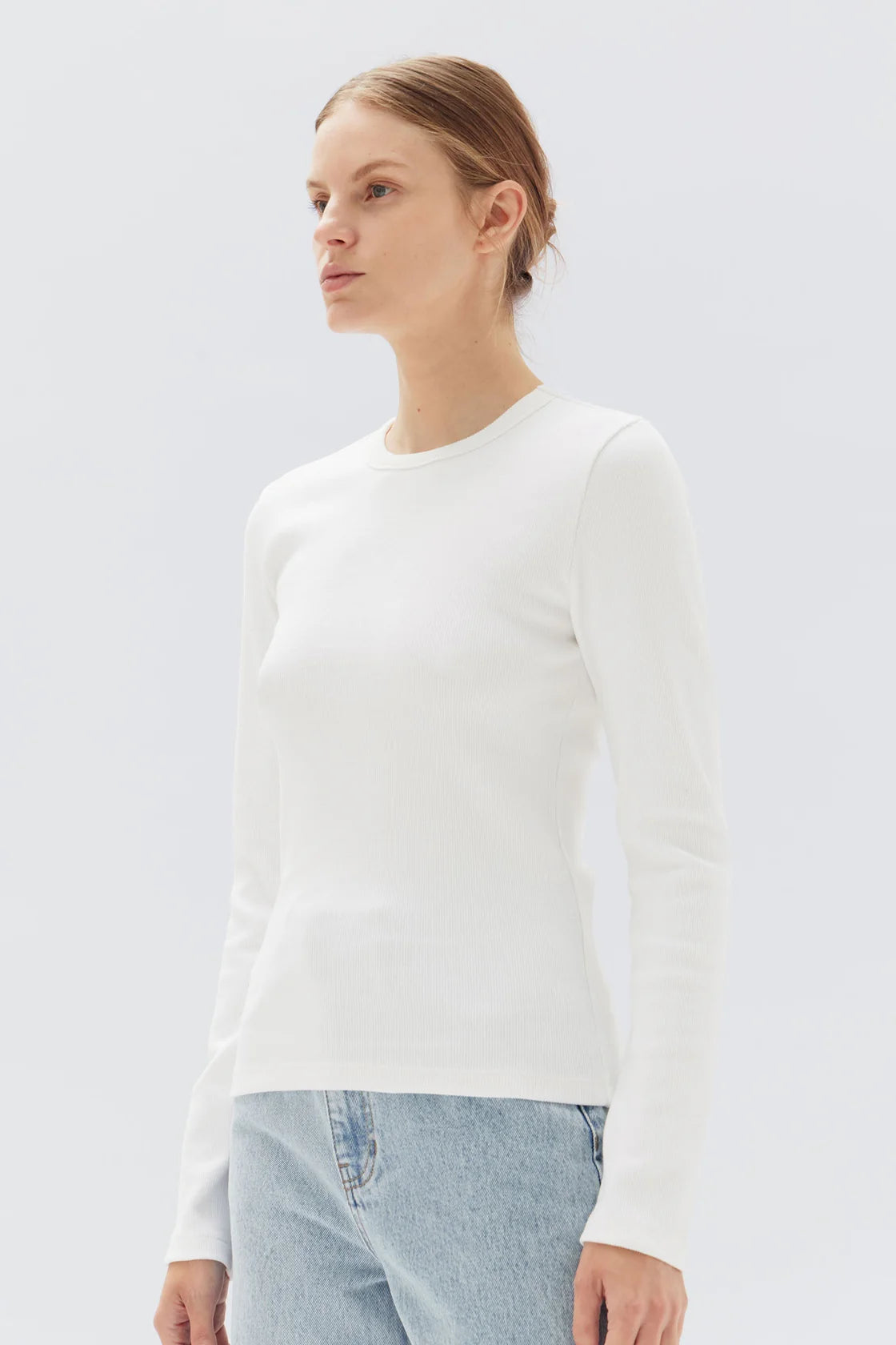 Miana Organic Long Sleeve Tee White