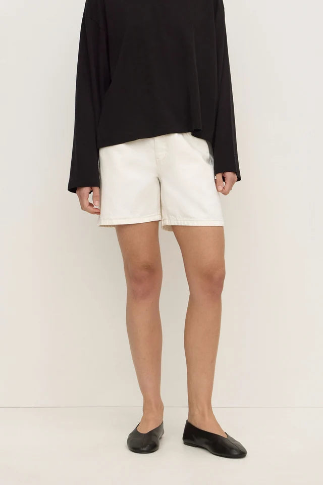 Assembly Label Relaxed Denim Short Vintage white