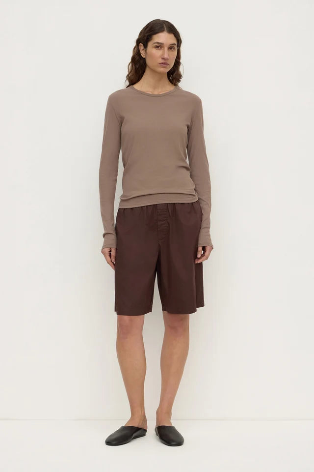 Assembly Label Mika Cotton Long Sleeve Tee Dark Sand