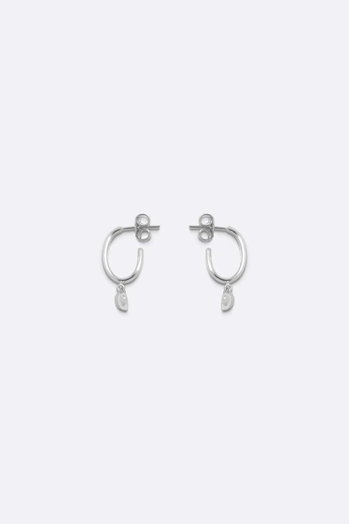 Mini Drop Hoops Silver