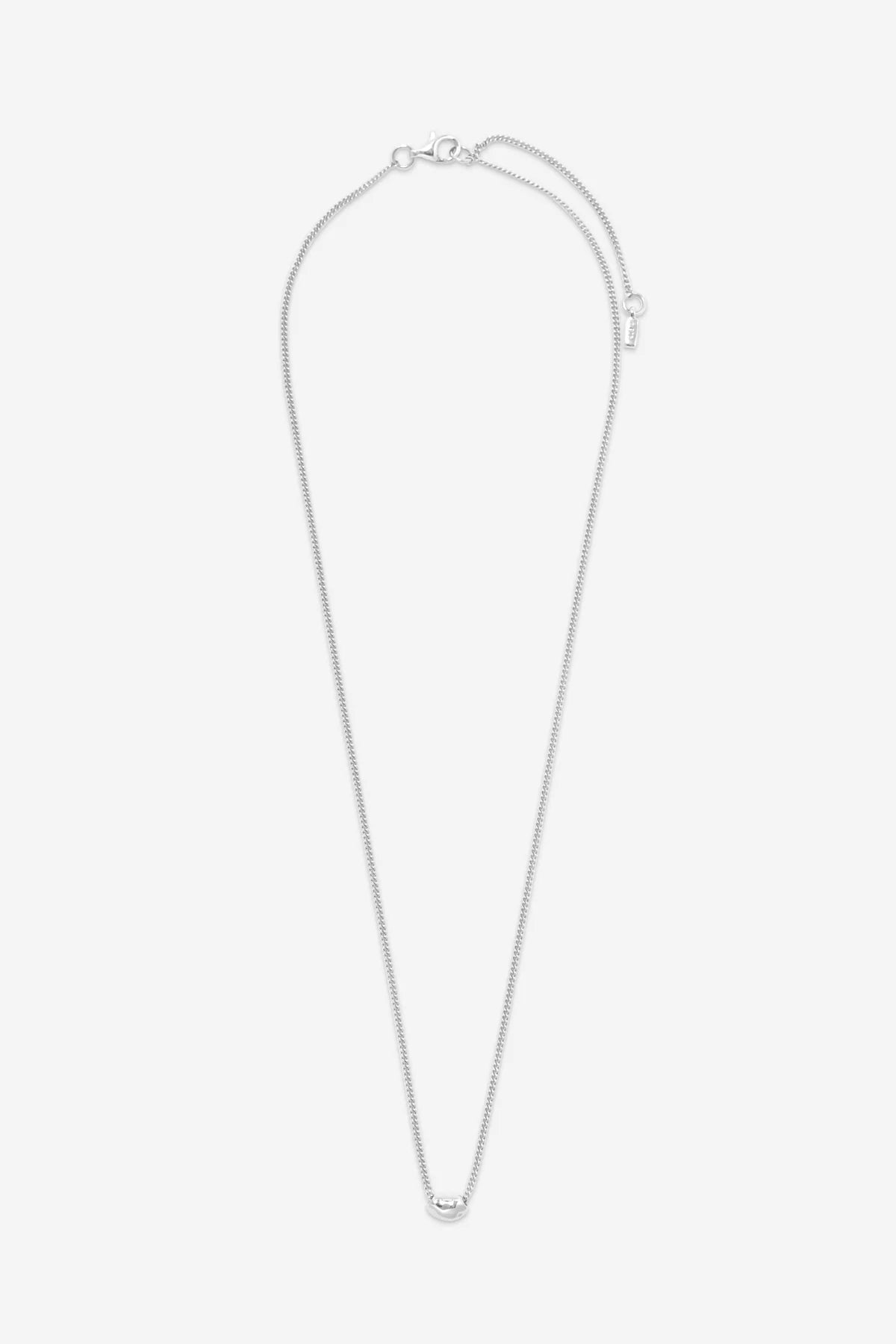 Nina Gordon Mini Gemstone Drop Necklace Silver