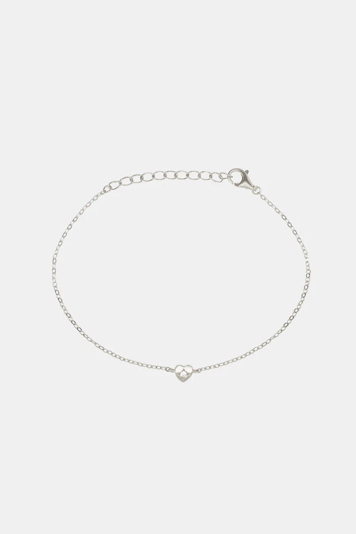 Mini Heart Bracelet Silver