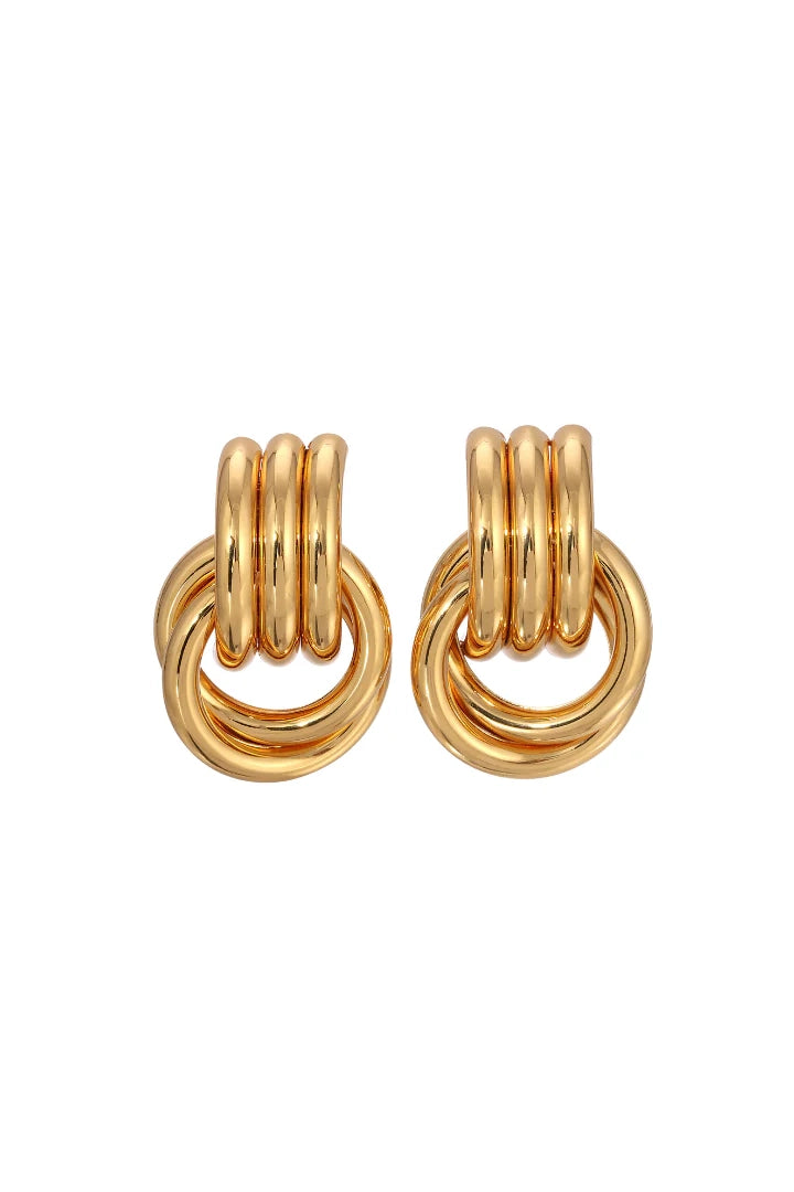 Mini Knot Gold Earrings