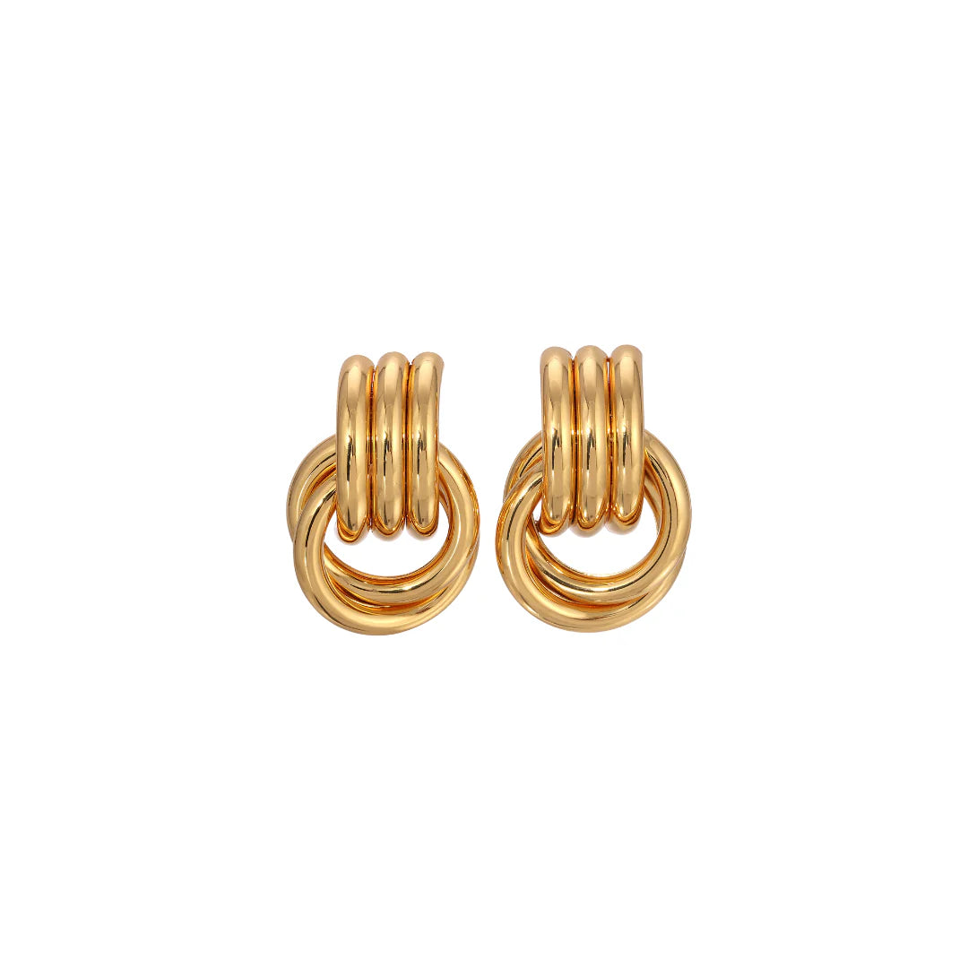 Mini Knot Gold Earrings