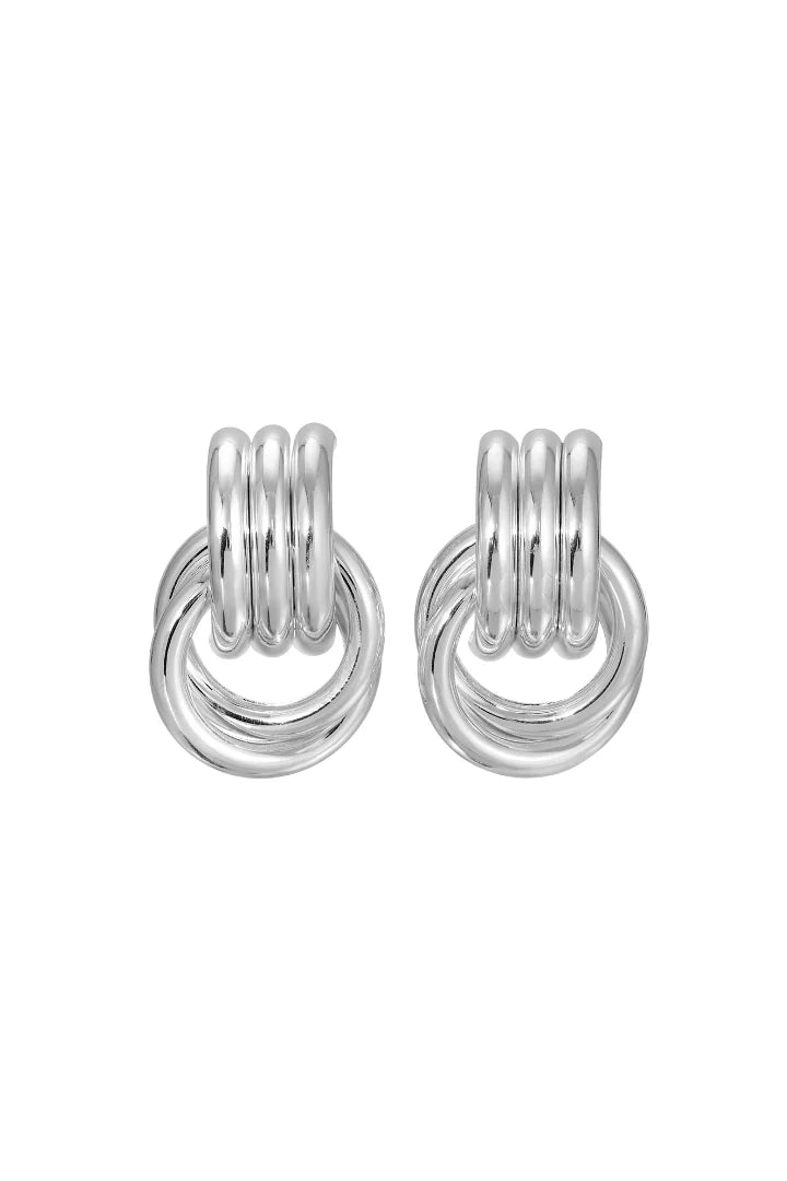 Mini Knot Silver Earrings