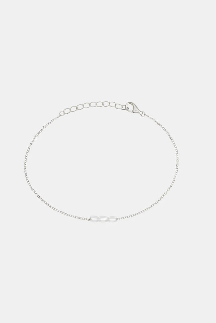 Mini Pearl Bracelet Silver