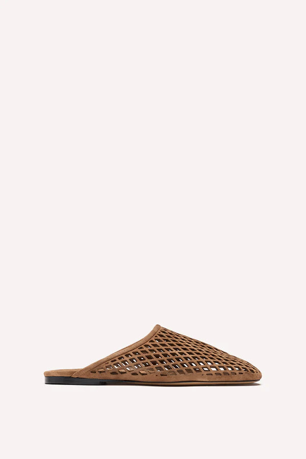 Jade Flat Oliv Suede