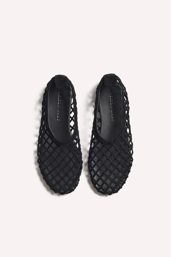 Jude Flat Black Suede