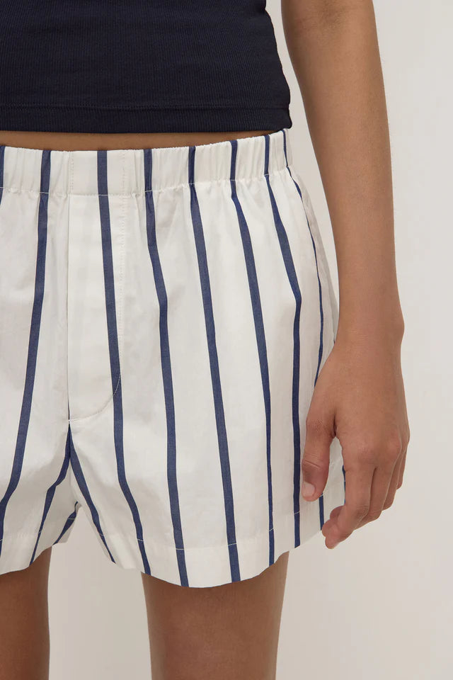 Nara Stripe Short White Navy
