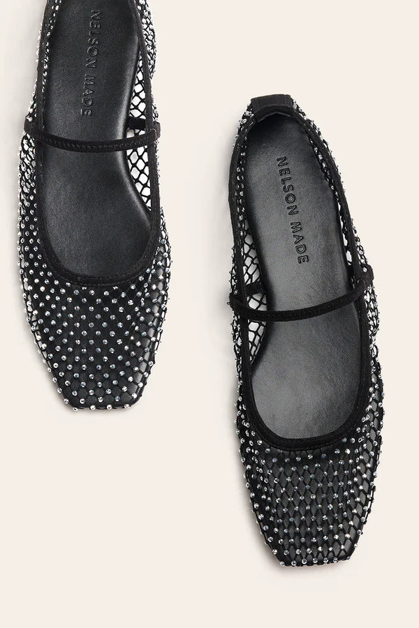 Phoebe Mesh Flat Black