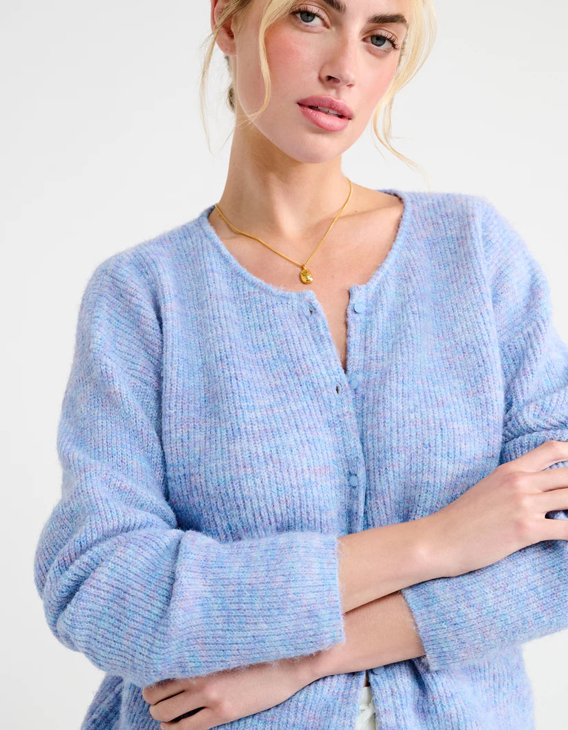 Newport Cardigan Blue Heather