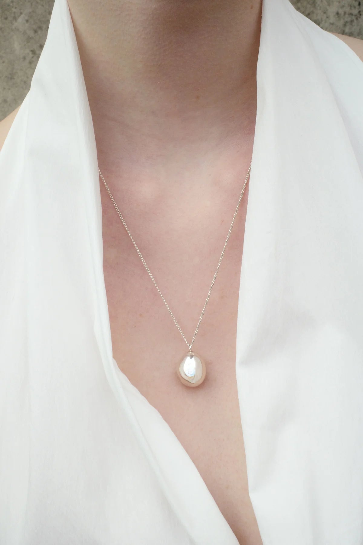 Nina Gordon Drop Necklace Silver