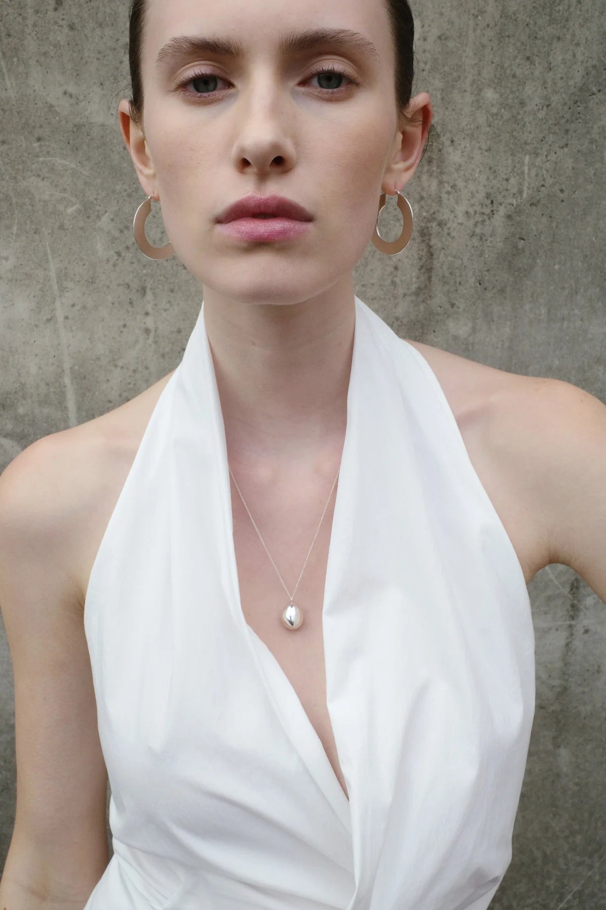 Nina Gordon Drop Necklace Silver