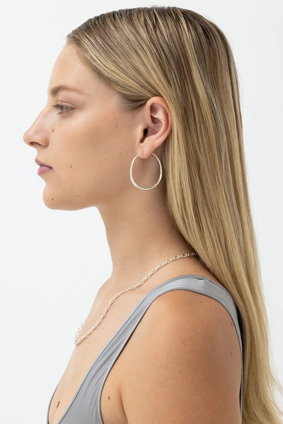 Nina Gordon Momento Large Hoops Sterling Silver