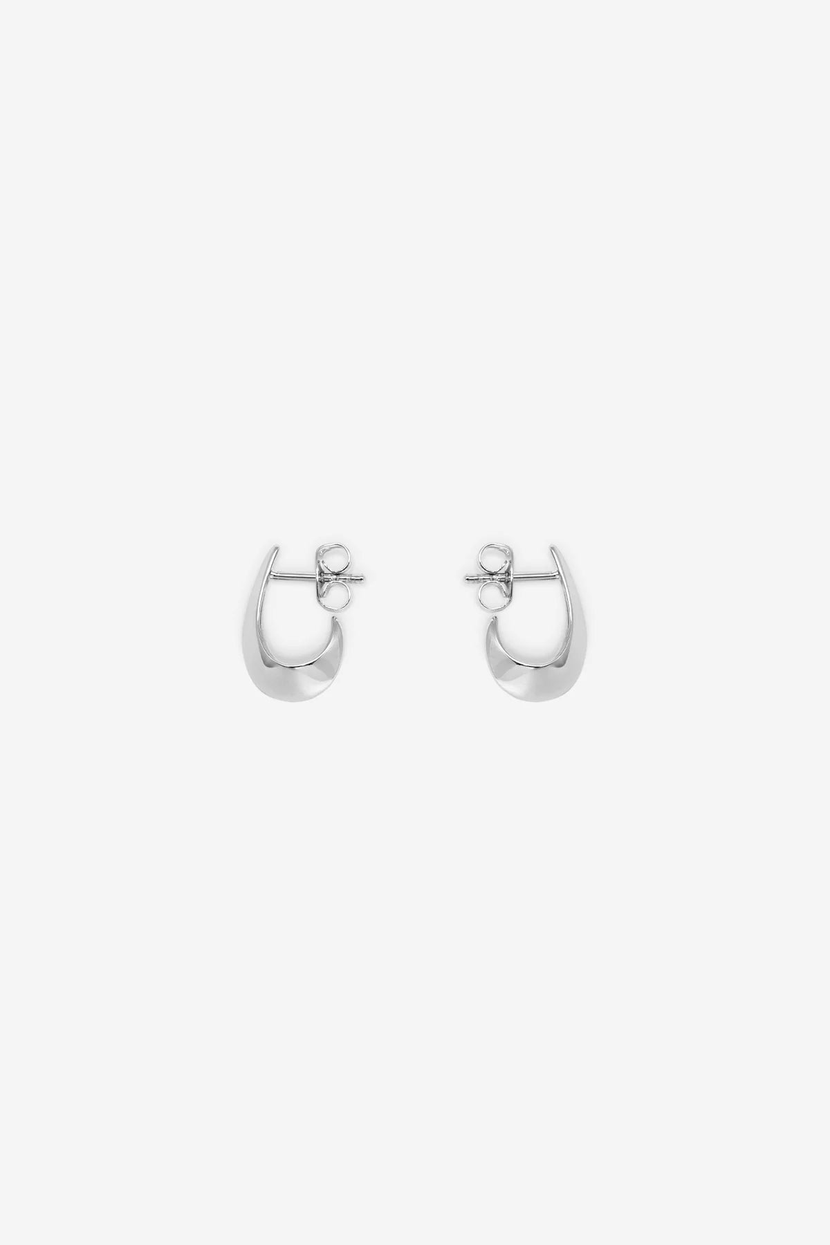 Nina Gordon Saucer Mini Hoops Silver