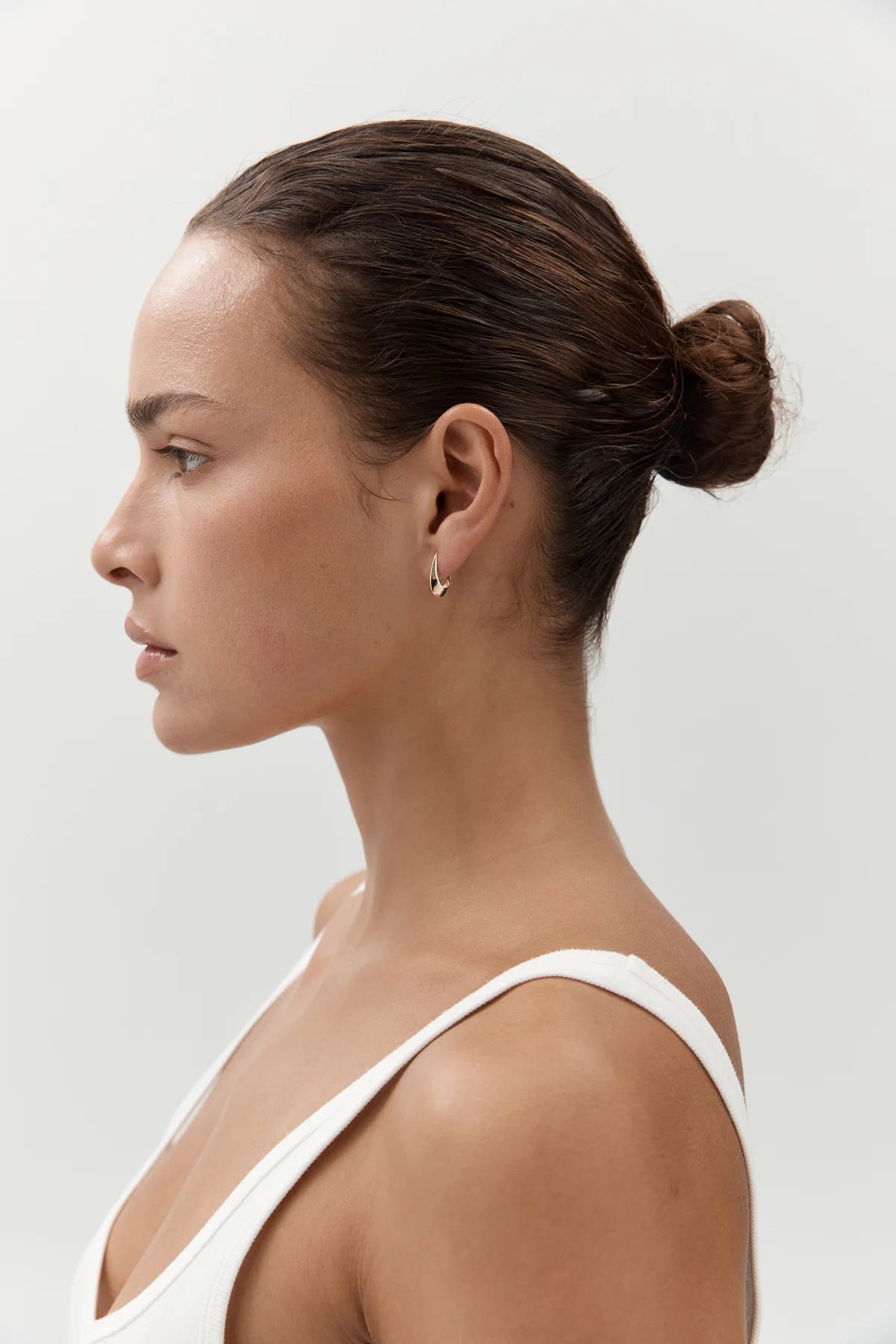 Nina Gordon Saucer Mini Hoops Gold