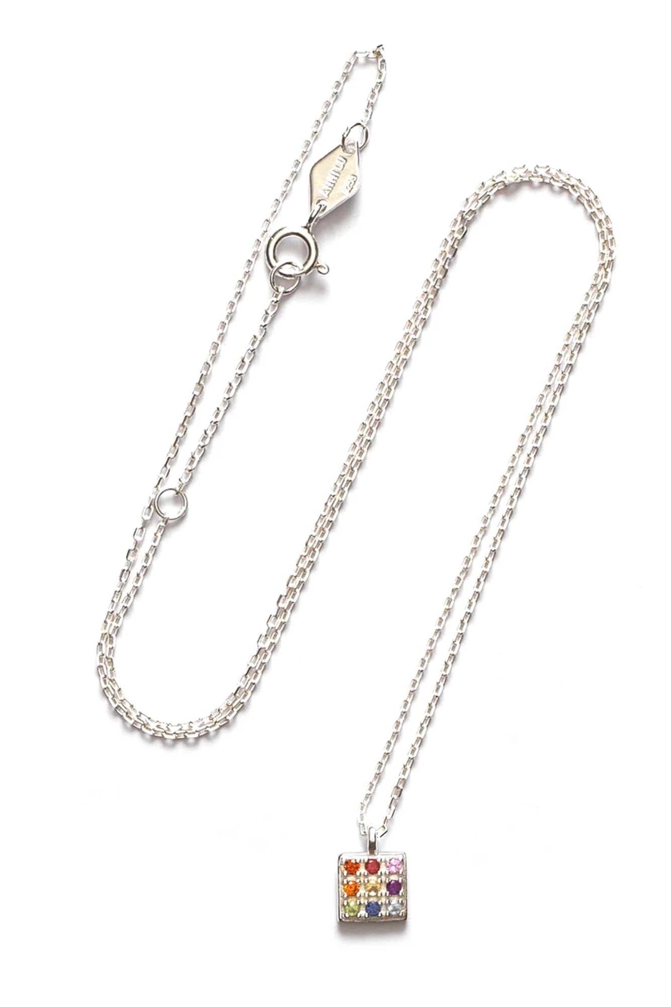 Nine Dots Necklace Silver Mix