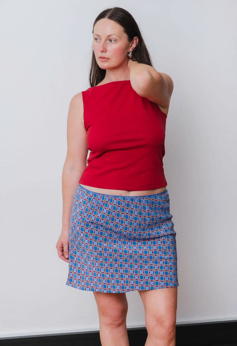 Olga Joan Bateau Tank Rossa