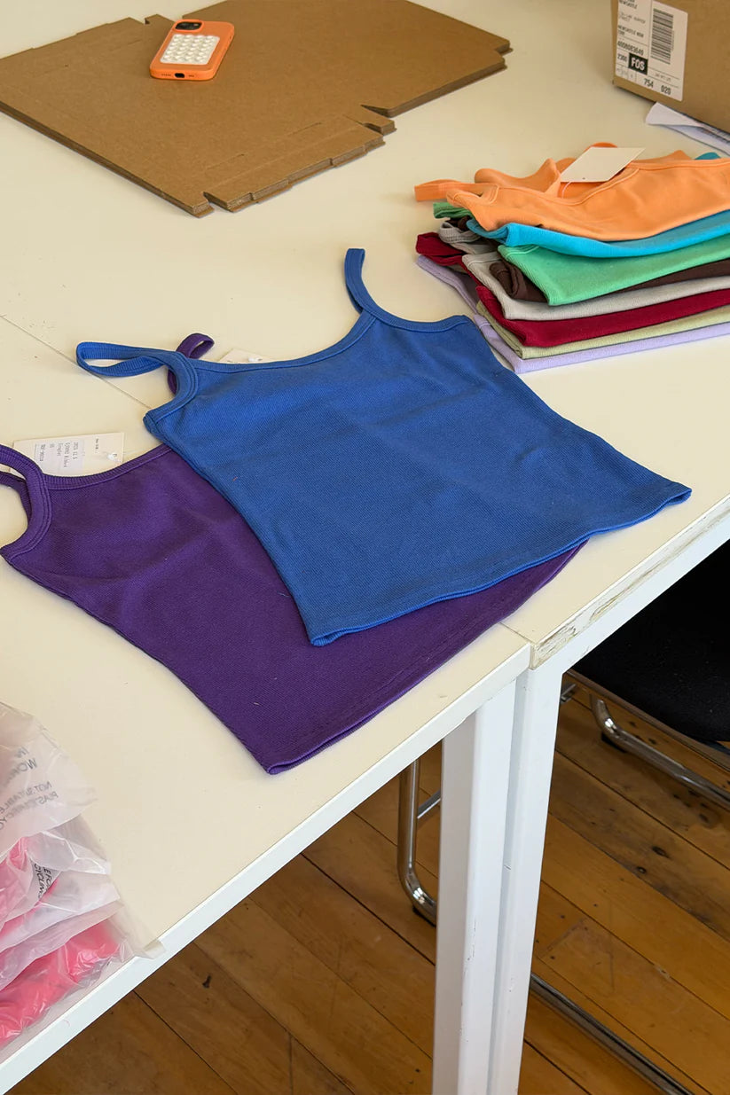 Ribbed Singlet Cobalto