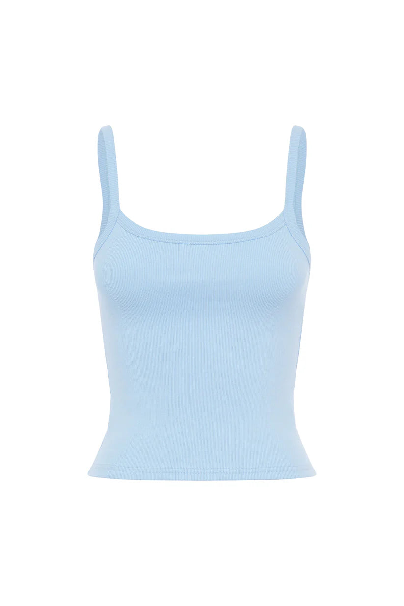Ribbed Singlet Cielo