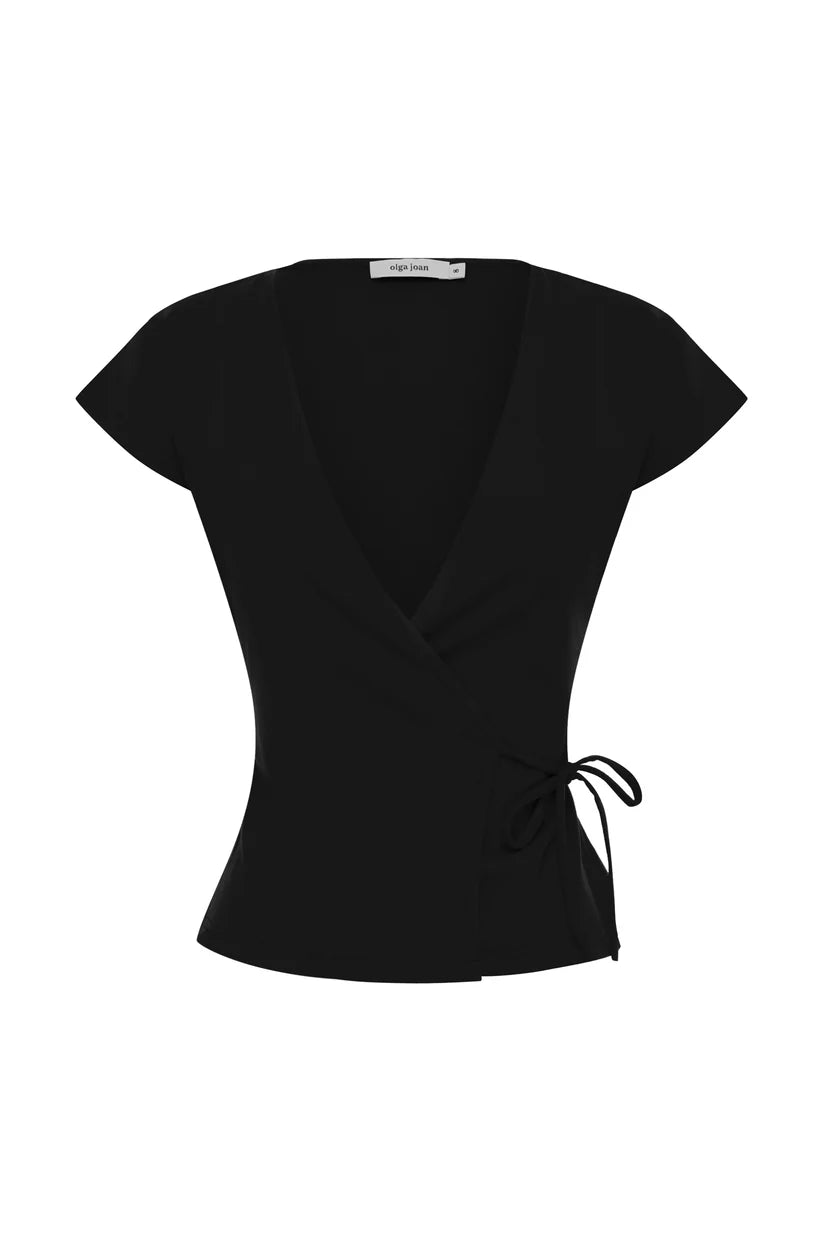olga joan brown dress Olga Joan Women's Plunge Bias Mini Dress In Nera