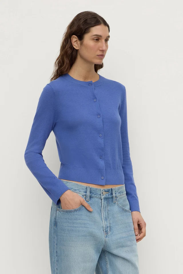 Assembly Label Orina Cotton Cashmere Cardigan New Blue