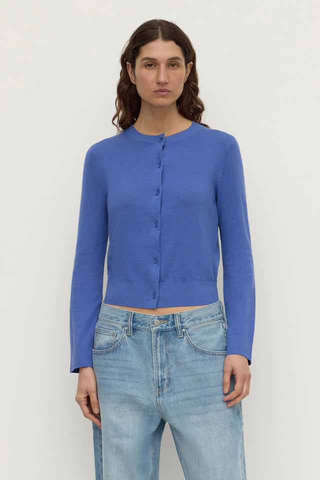 Assembly Label Orina Cotton Cashmere Cardigan New Blue