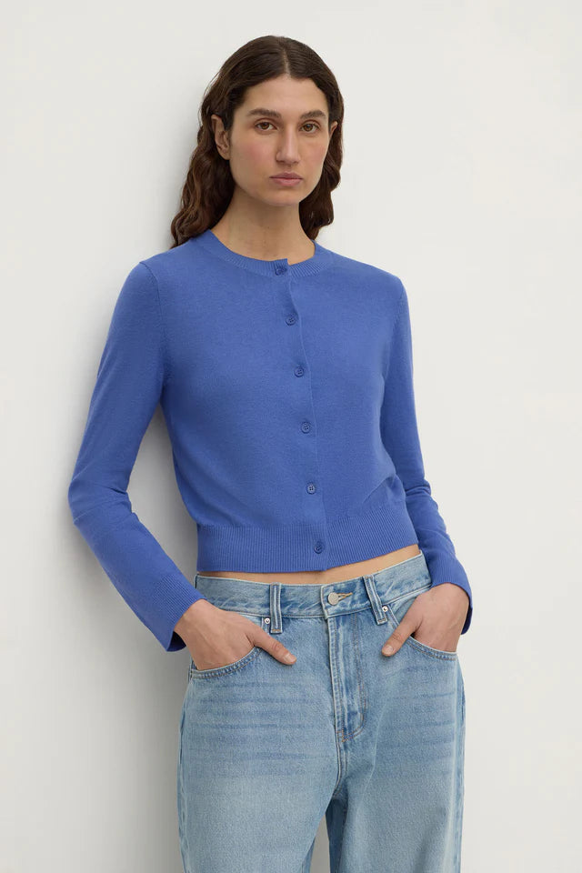 Assembly Label Orina Cotton Cashmere Cardigan New Blue