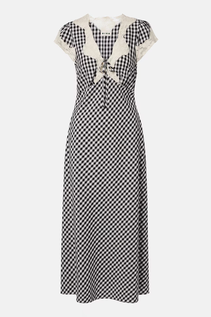 Amari Dress Beth Check Black