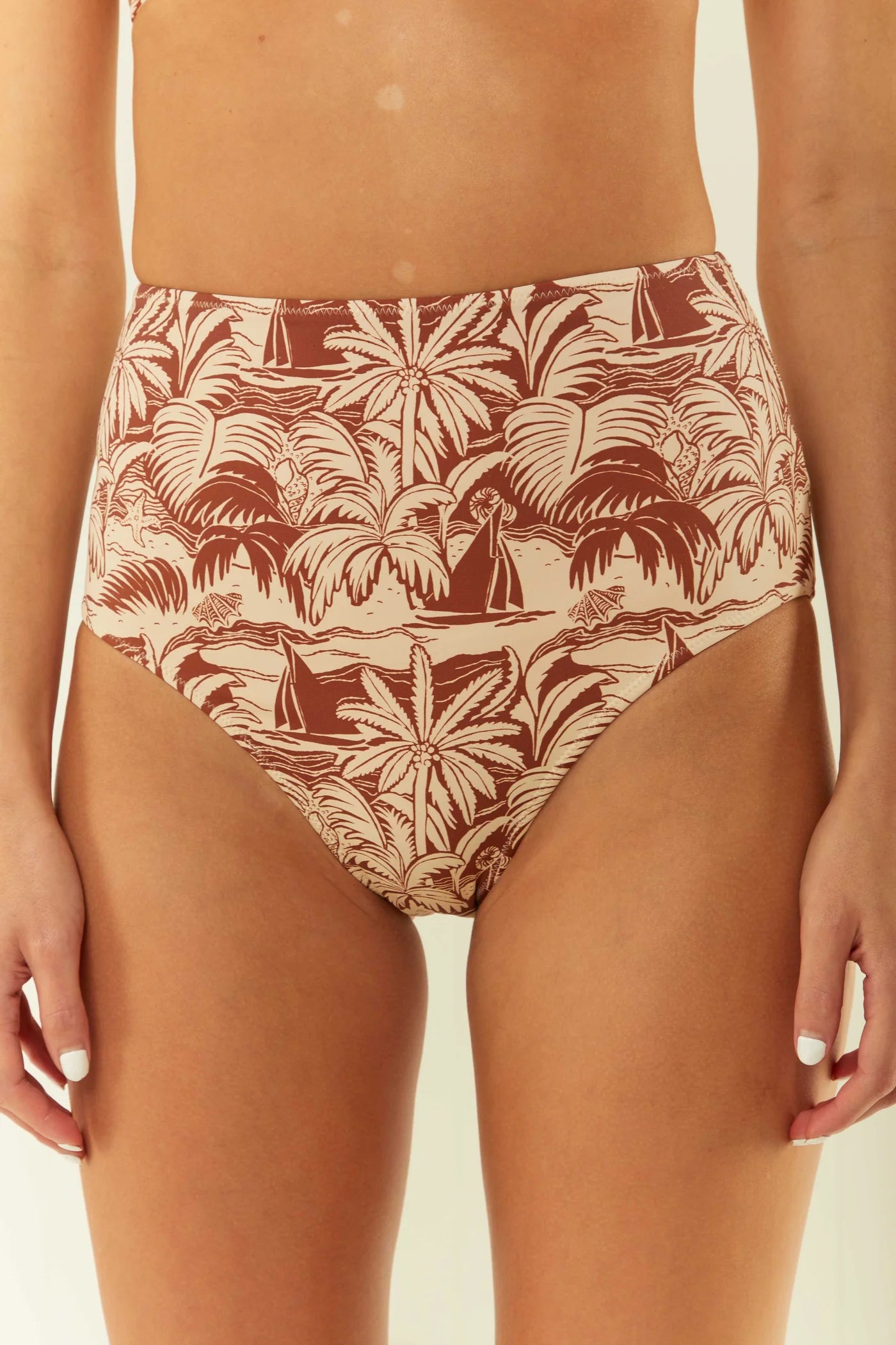 High Waist Bikini Bottoms – Palm. Noosa