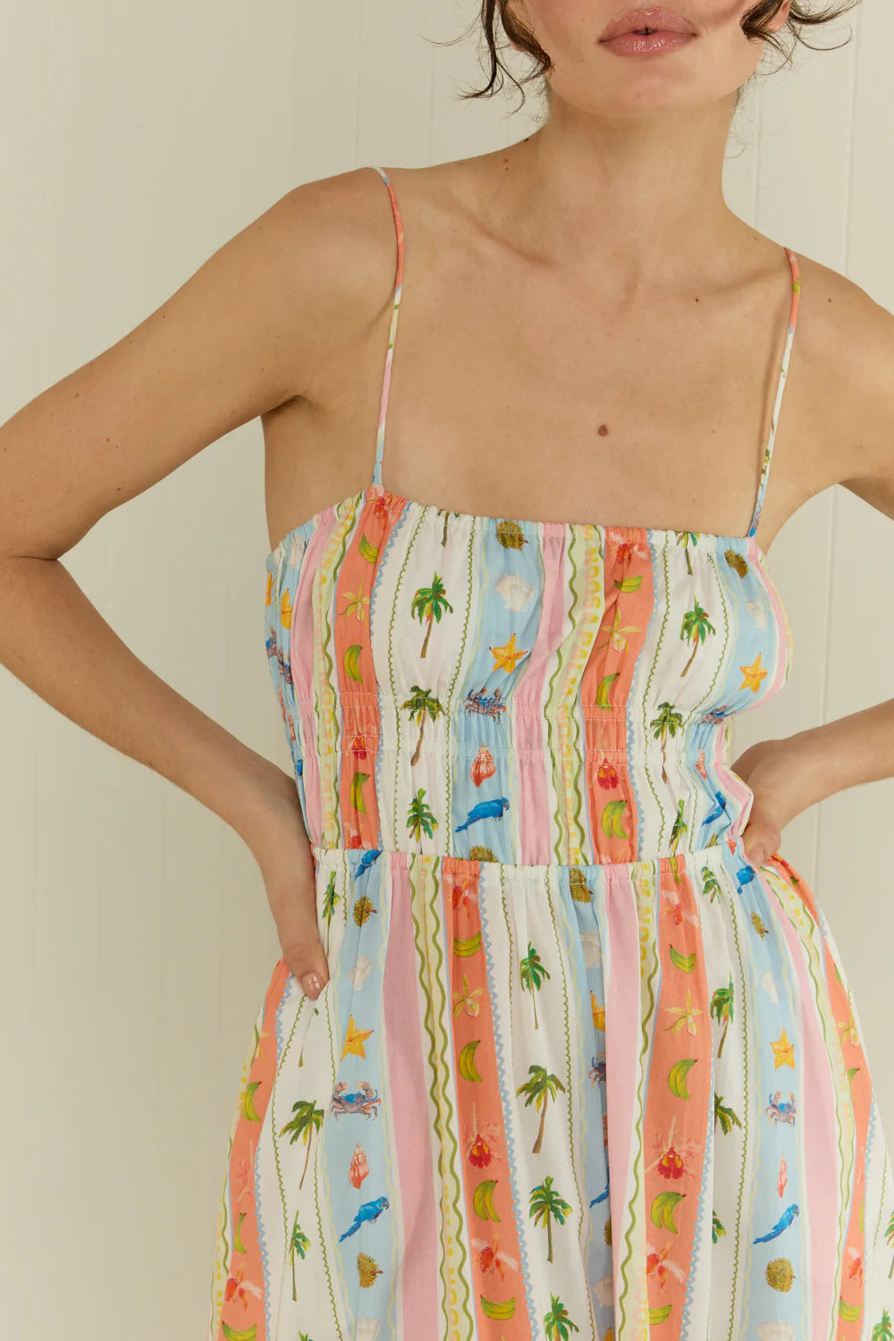 West Dress Tropical Stripe