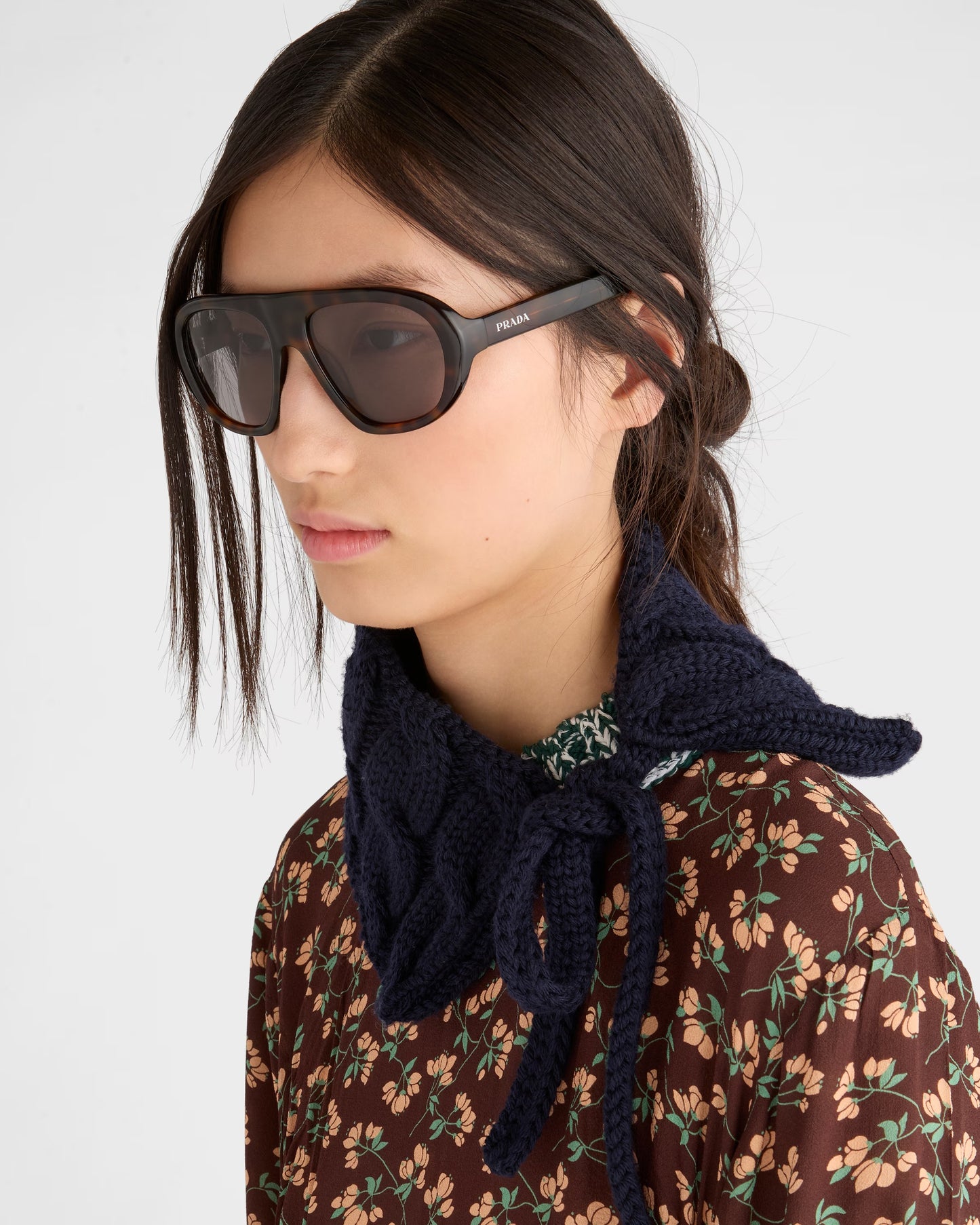 Prada Oversized Sunglasses Tortoise 0PR C05S