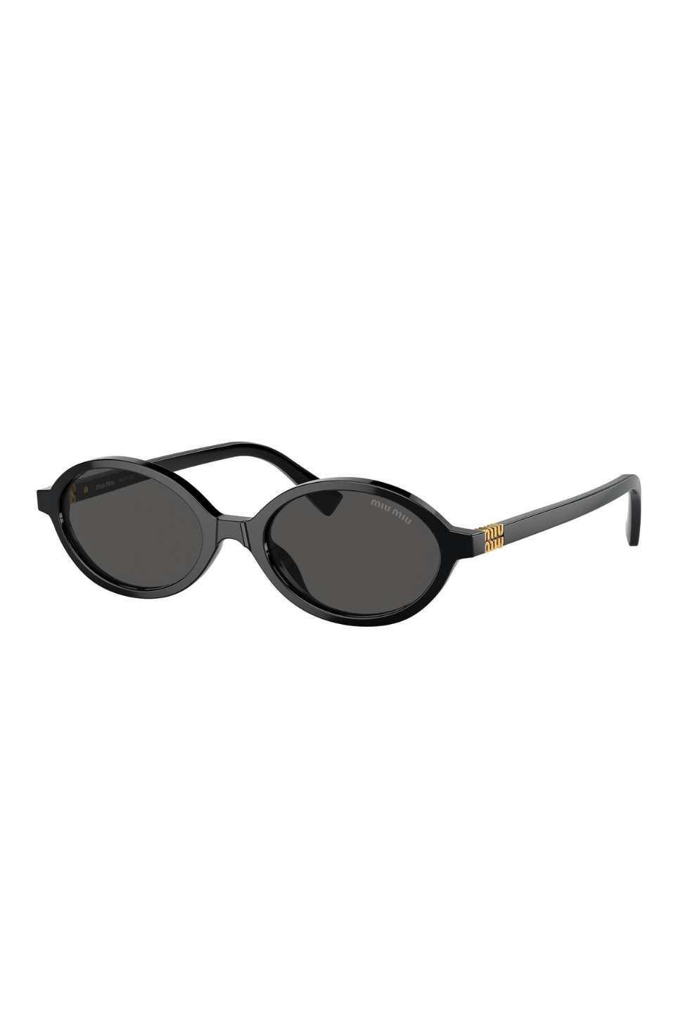 Miu Miu Oval Sunglasses Black 0MU 04ZSF