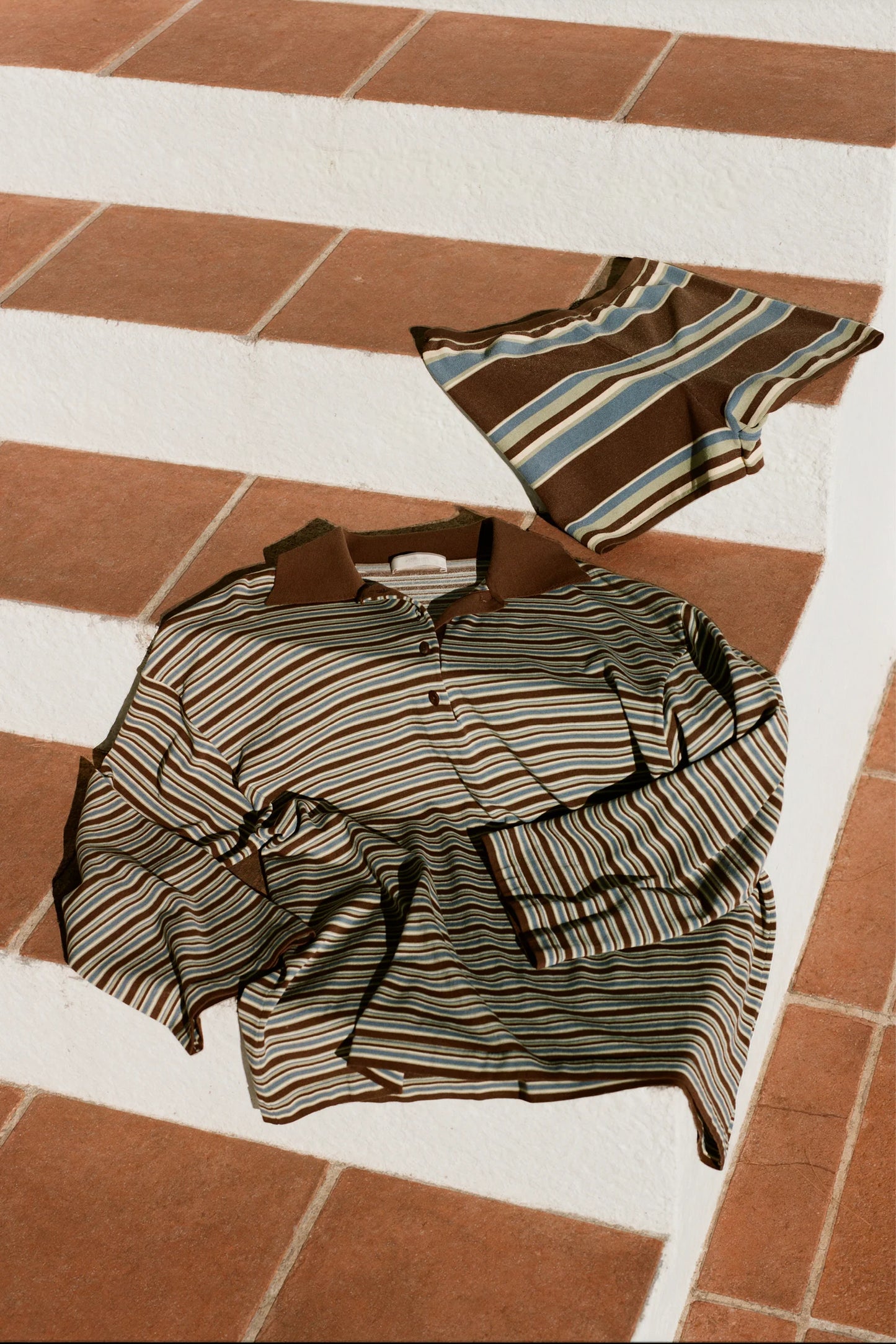Faithfull Playa Mini Short La Palma Stripe Carob