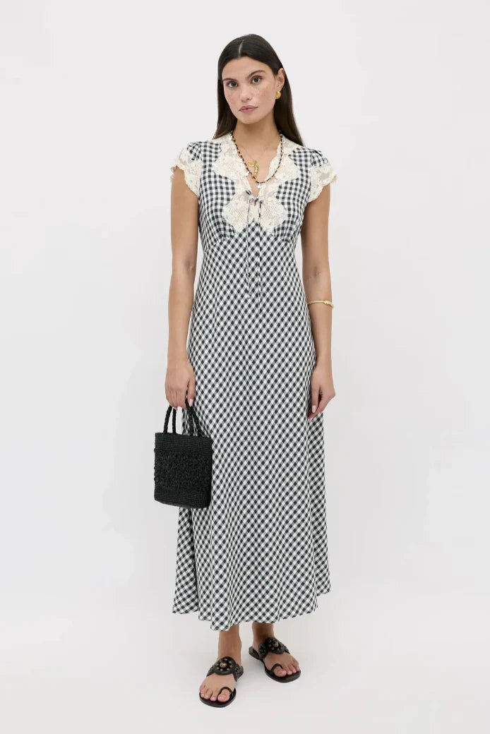 Amari Dress Beth Check Black