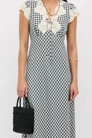 Amari Dress Beth Check Black