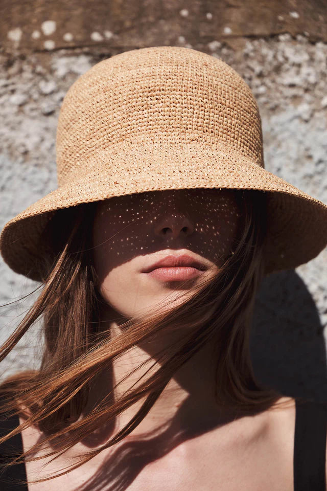 Raffia Bucket Hat Natural