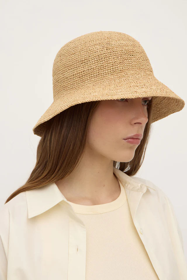 Raffia Bucket Hat Natural