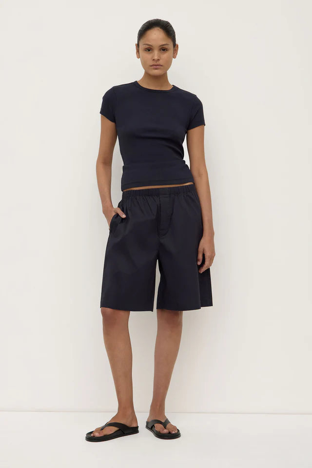 Riley Poplin Short True Navy