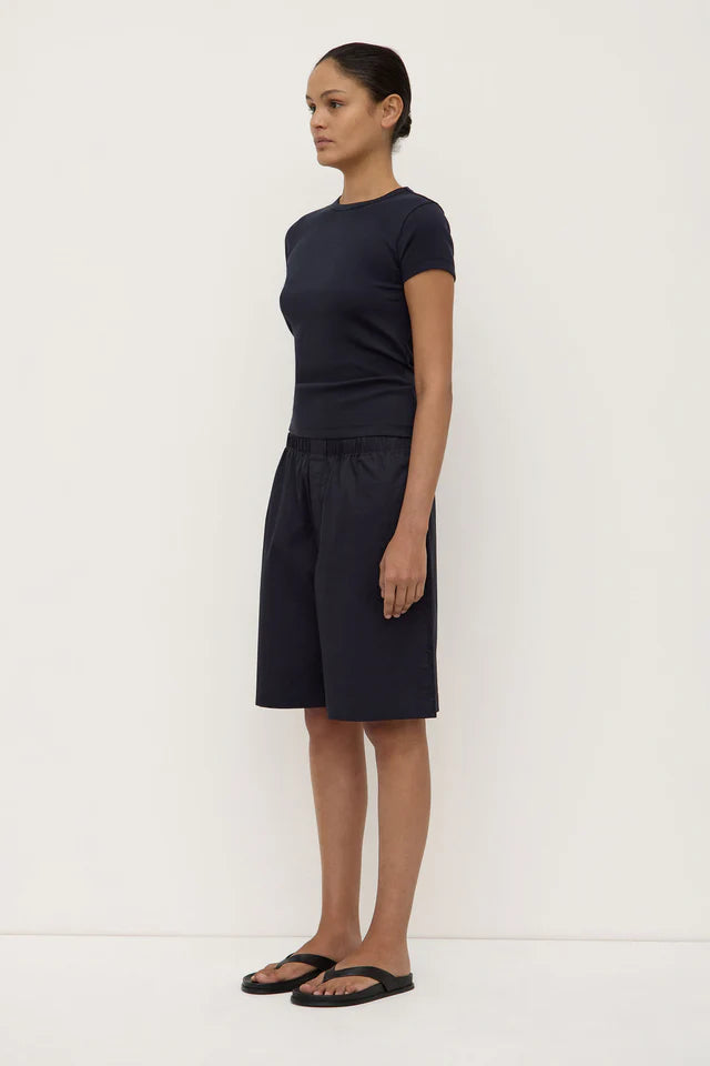 Riley Poplin Short True Navy