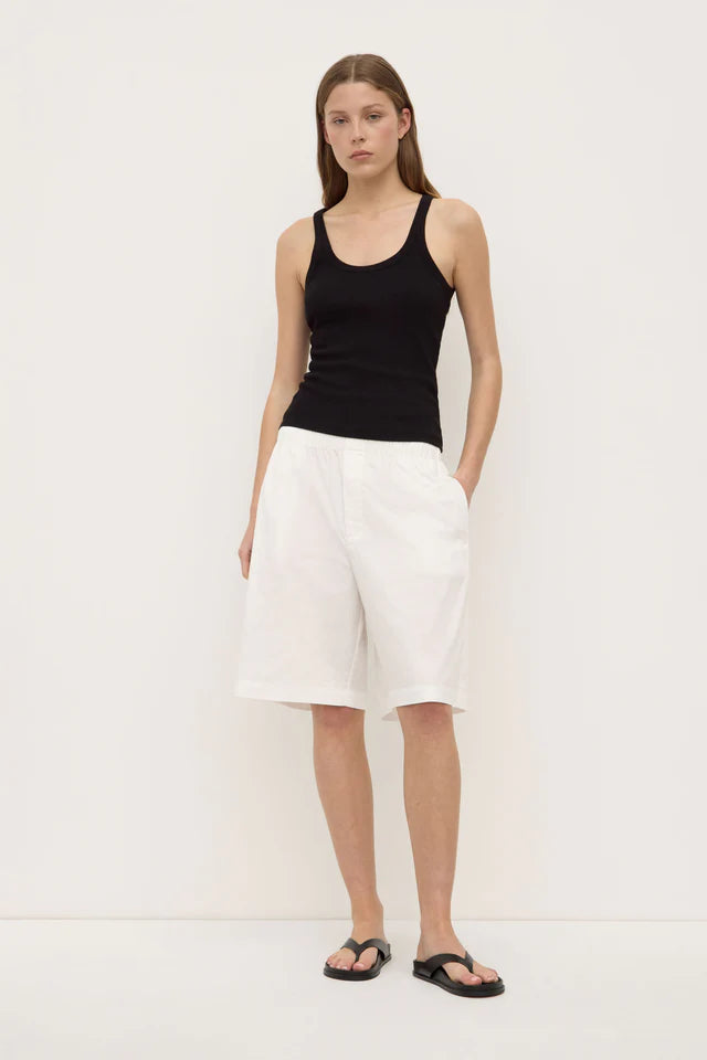 Riley Poplin Short White