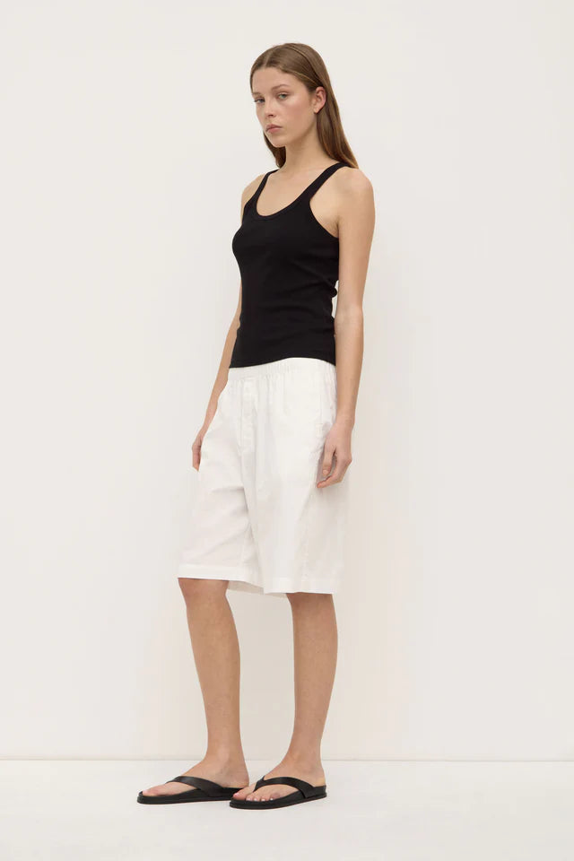 Riley Poplin Short White