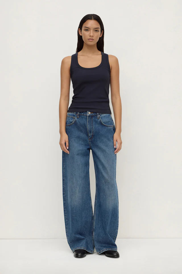 Assembly label Robyn Scoop Neck Rib Tank Navy