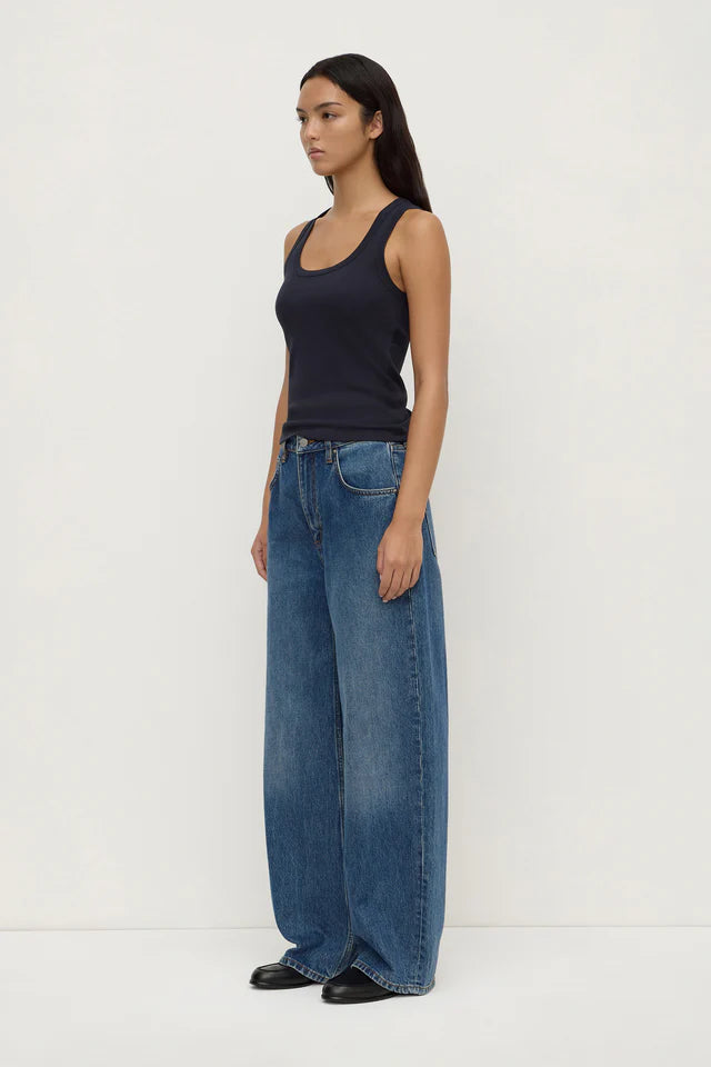 Assembly label Robyn Scoop Neck Rib Tank Navy