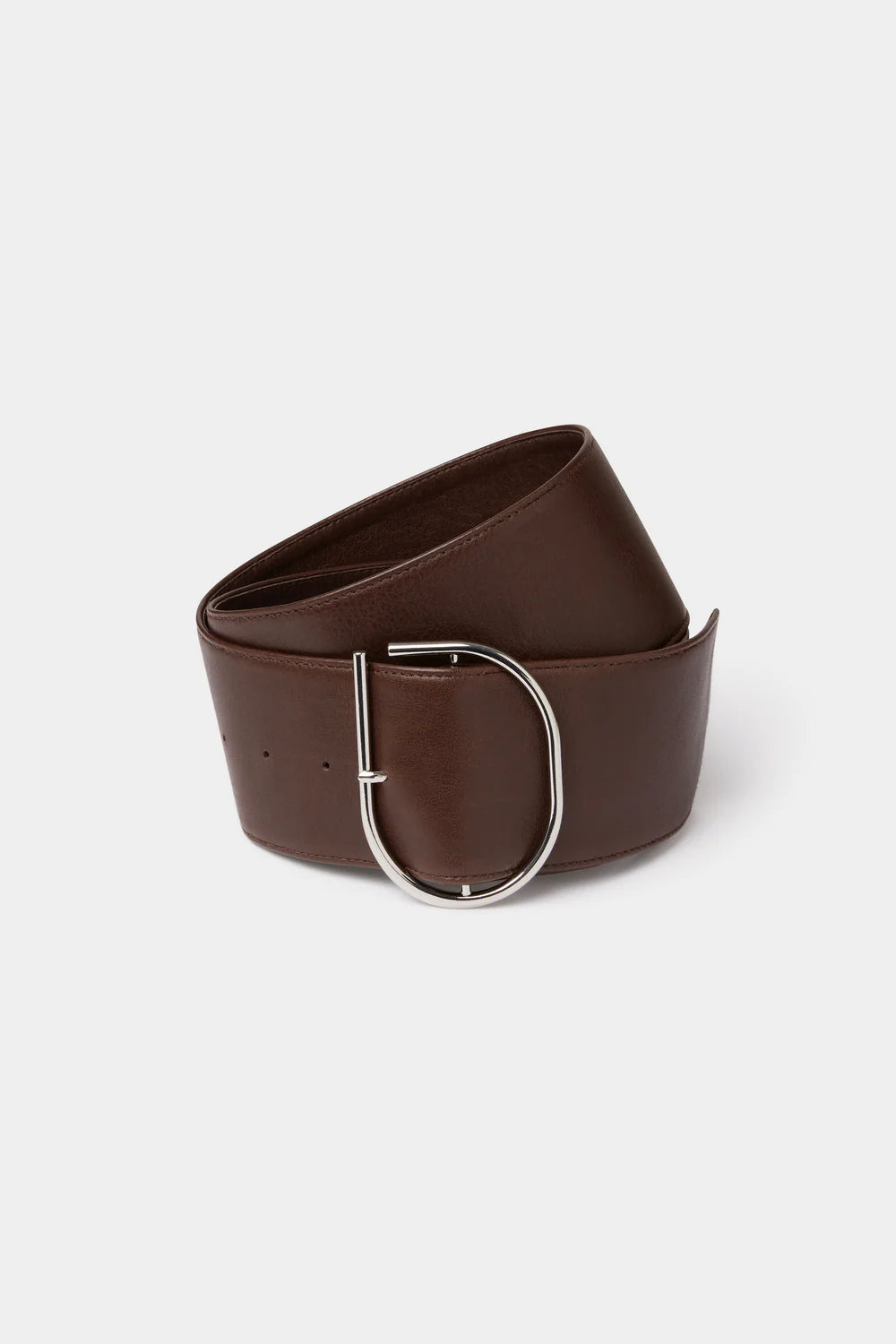Rocco Wide Leather Belt Chocolate